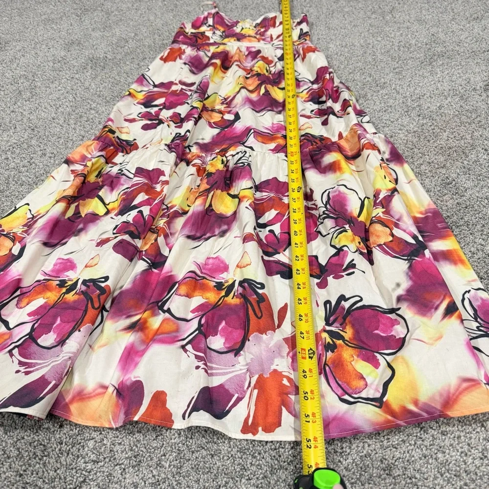 Showpo Floral Print Maxi Midi Cotton Sleeveless Dress Beach Resort Women’s US 6 - Picture 5 of 11